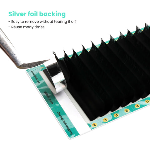 CashmereSilk-VolumeLashes0.07mm-silverfoilbackingwholesale premium lash extension manufacturer & retailer